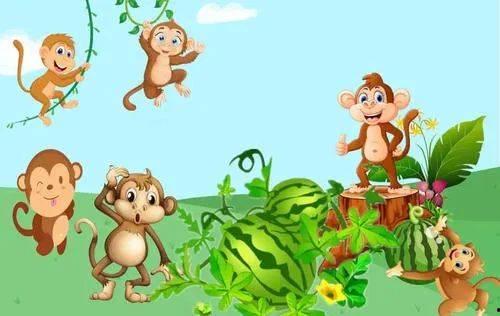 猴子吃瓜幼儿故事视频,幼儿趣味故事视频